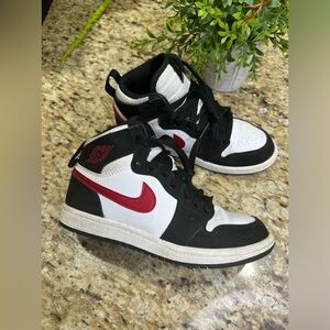 Air Jordan 1 Retro High BG Black GYM Red White Sneaker 13C